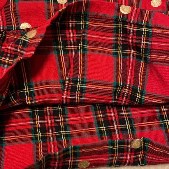 NWOT Old Navy Baby Girls Red plaid dress with gold polka dots! - Picture 5 of 7